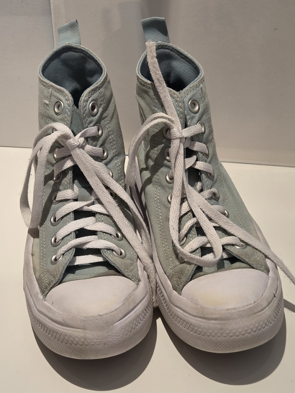 Converse Girls Size 5 Platform High Top All Star Turquoise Aqua Chuck Taylor